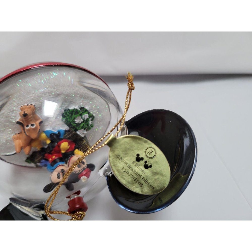 Mickey Mouse 2008 Snow Globe Ornament A LOVE LIKE SNOW OTHER Bradford #A0278 COA - Picture 6 of 10